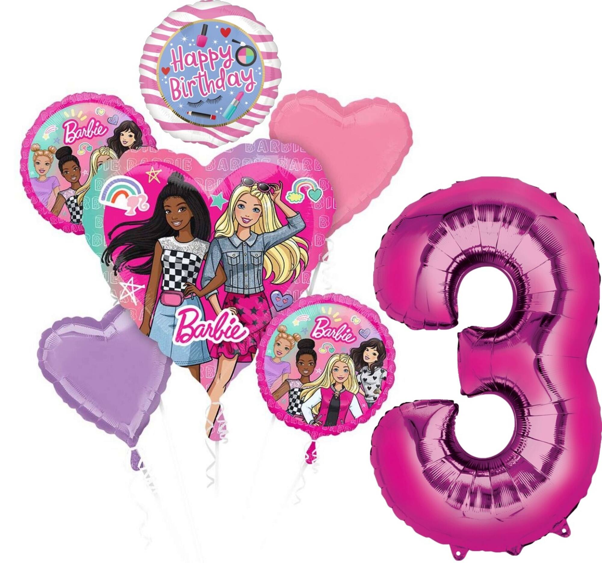 Barbie™ Birthday Age 7-Piece Foil Balloon Bouquet